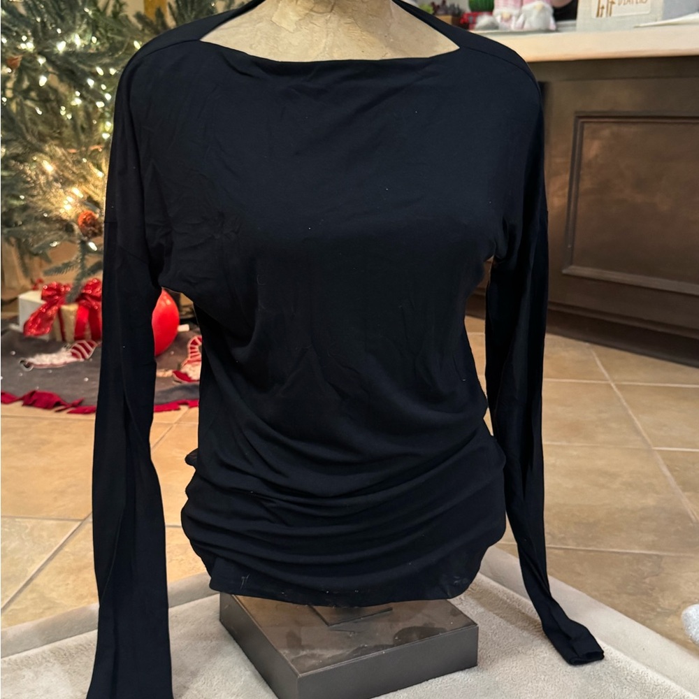 Vince Classic Black Long Sleeve Tee